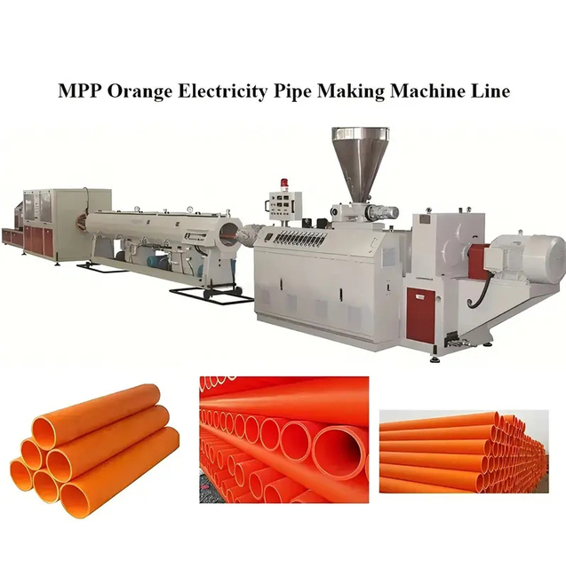 Plastic Machinery MPP Electrical Wire Protection Pipe PPR PP Pipe MPP Cable Protection Tube Extrusion Line