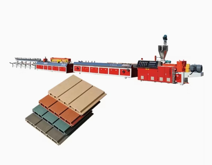 WPC out door panel making machine line (1)